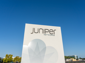 Firmenschild von Juniper Networks